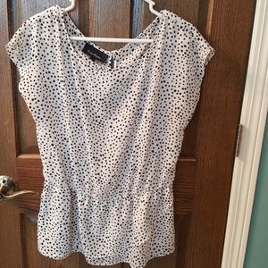 Black & White Peplum Top